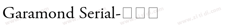 Garamond Serial字体转换